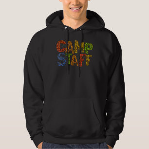 Camp Staff Leopard Print Host Summer Counsellor Te Hoodie