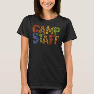 Camp Staff Leopard Print Host Summer Counsellor Te T-Shirt