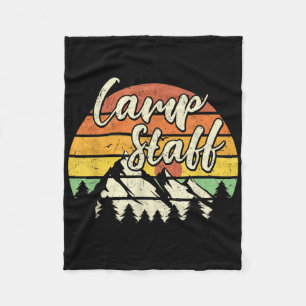 Camp Staff Outdoor Sunset Summer Camping Fleece Blanket
