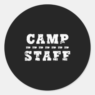 Camp Staff Summer Camp Staff Camping Classic Round Sticker