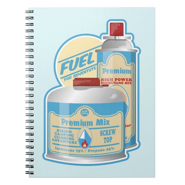 Camp Stove gas canisters Propane Butane Notebook (Front)