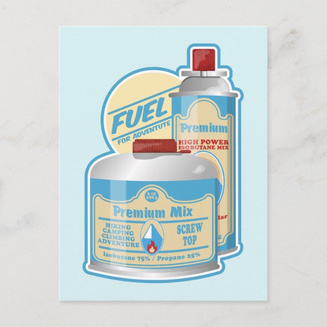 Camp Stove gas canisters Propane Butane Postcard (Front)