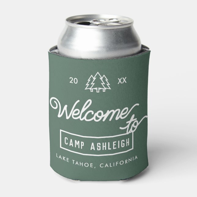 Camp Theme Bachelorette Party Custom Can Cooler (Can Front)