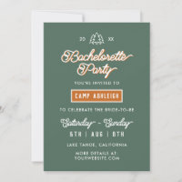 Camp Theme Bachelorette Party Rustic Adventure
