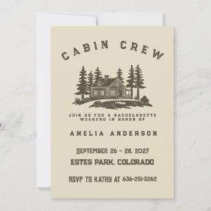 Camp Theme Camping Weekend Bachelorette Party Invitation