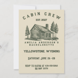 Camp Theme Camping Weekend Bachelorette Party Invitation