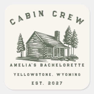 Camp Theme Camping Weekend Bachelorette Party Square Sticker