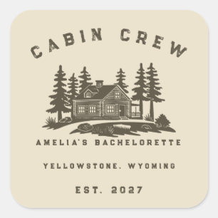 Camp Theme Camping Weekend Bachelorette Party Square Sticker