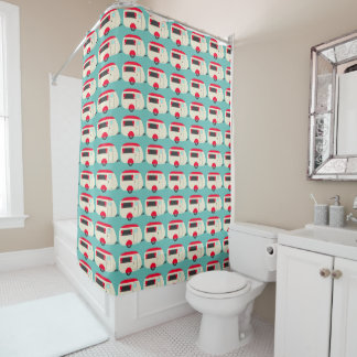 Camp Theme Shower Curtain