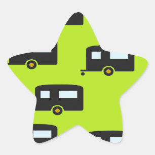 Camp trailers on green star sticker