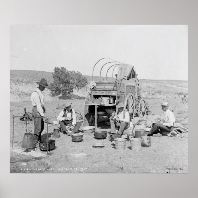 Camp Wagon On A Texas Roundup Poster (Front)