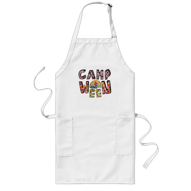 Camp Ween Halloween Camper Design Long Apron (Front)
