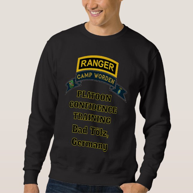 Camp Worden Platoon Confidence Training Dark Color Sweatshirt (Front)