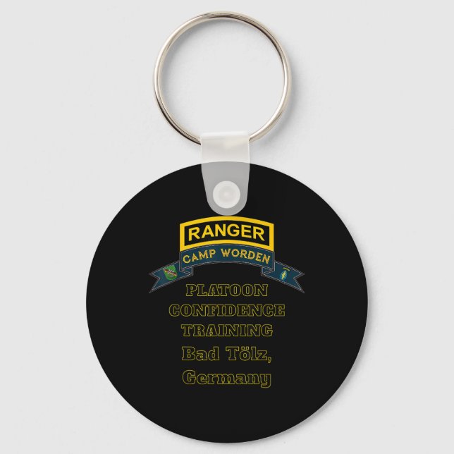 Camp Worden Platoon Confidence Training Dark Colou Key Ring (Front)