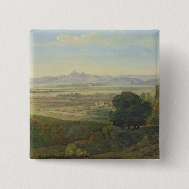 Campagna Landscape 15 Cm Square Badge (Front)