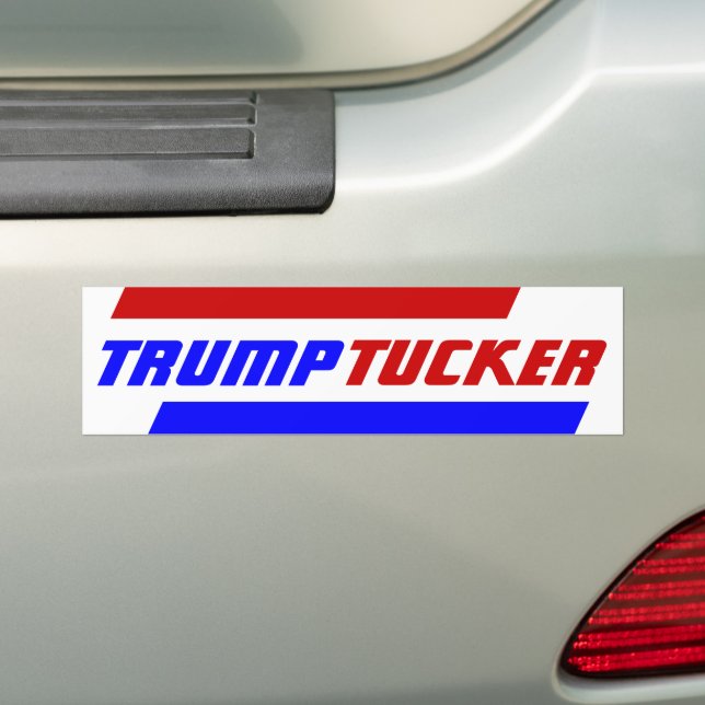 Campaign 2024 election President TRUMP & TUCKER Bumper Sticker (On Car)