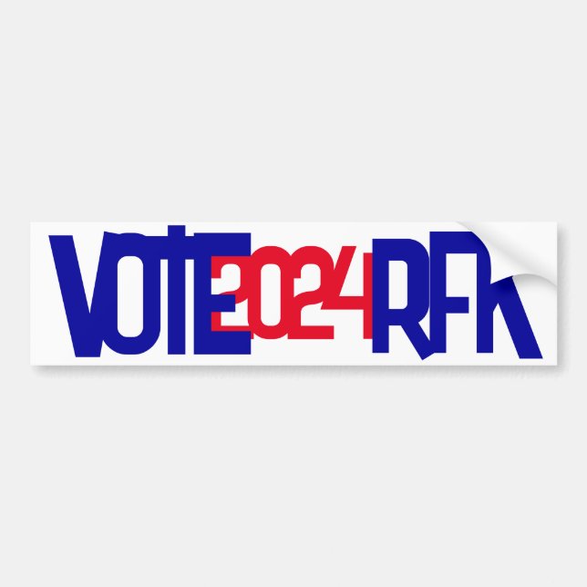 Campaign 2024 Robert Kennedy Jr RFK President Bump Bumper Sticker (Front)