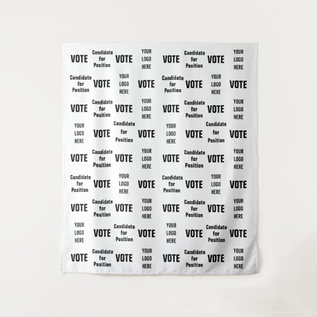 Campaign Election Night Vote Selfie Background Tapestry (Front)