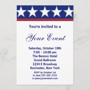 Campaign Party Invitation or 4th of July Party