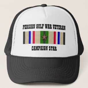 CAMPAIGN STAR / PERSIAN GULF WAR VETERAN TRUCKER HAT