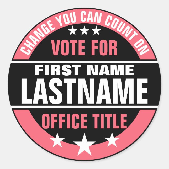 Campaign Template Classic Round Sticker (Front)