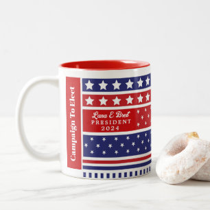 Campaign to elect Lana E Breit President 2024 Two-Tone Coffee Mug