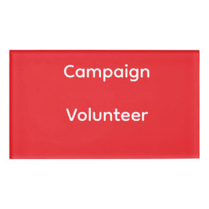 Campaign Volunteer Badge - Red