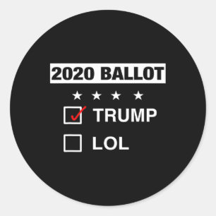 Campaign Voter Llot Funny Pro Trump Republican Classic Round Sticker