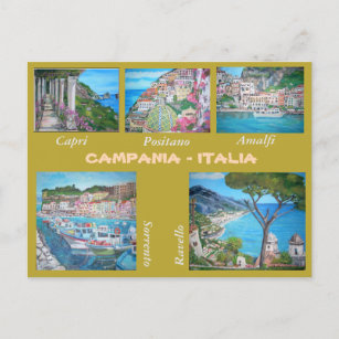 Campania, Italy - Postcard