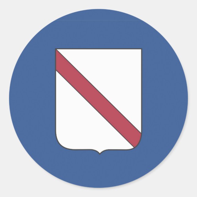 Campania region flag italy county classic round sticker (Front)