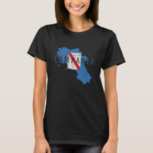 Campanian Map Word Art Campania Italy Souvenir T-Shirt