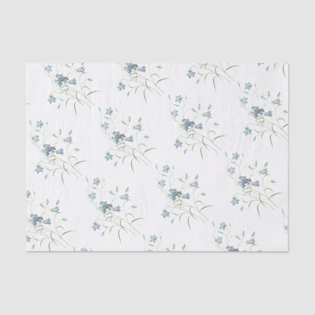 Campanula Flower Pattern Tissue Paper (Front)