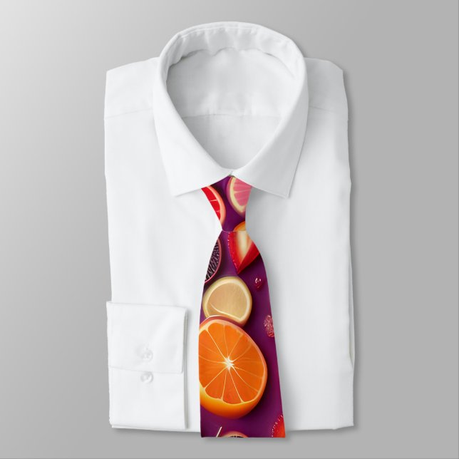 Campari Soda Orange  Pattern Tie (Tied)