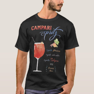 Campari Spritz Watercolour   T-Shirt