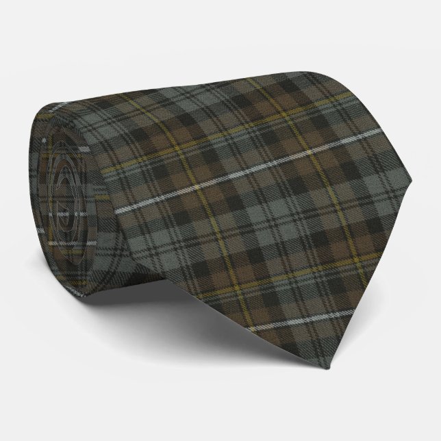 Campbell Argyll Weathered Scottish Clan Tartan Tie (Rolled)