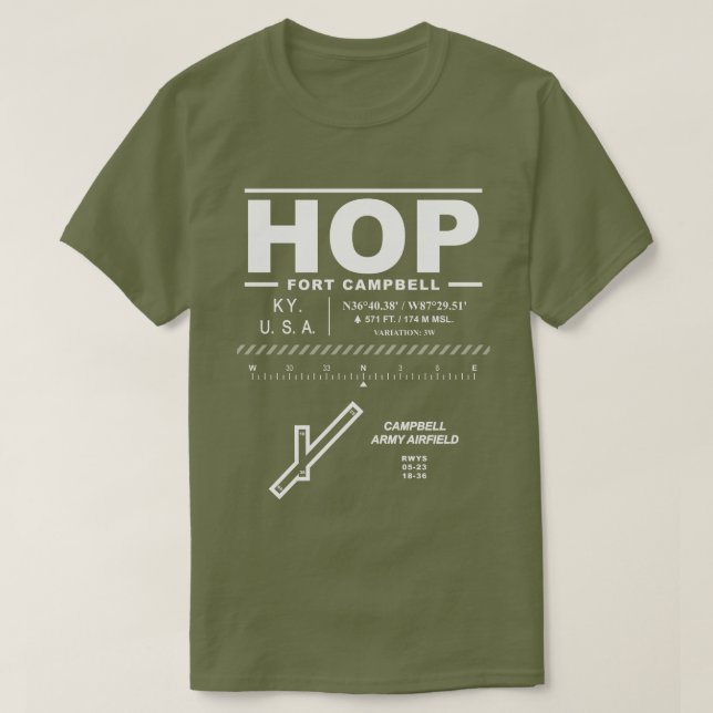Campbell Army Airfield HOP T-Shirt (Design Front)