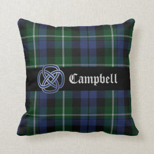 Campbell Blue and Green Tartan Plaid Pillow