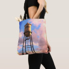 Campbell CA Water Tower Brushed Polyester Tote