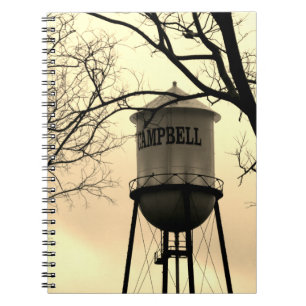 Campbell CA Water Tower Spiral Notebook
