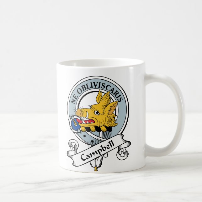 Campbell Clan Badge Coffee Mug (Right)
