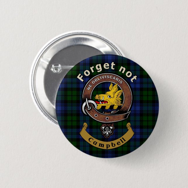 Campbell Clan Badge & Tartan (Front & Back)