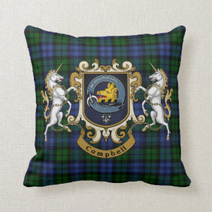 Campbell Clan Badge & Tartan Cushion