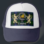 Campbell Clan Badge & Tartan Trucker Hat<br><div class="desc">Just one more trucker hat to add to your collection! The hat above sports Campbell clan badge,  rampant lions and tartan background. Wear to highland games,  Celtic festivals,  family reunions or around town. Show everyone who you are! Proud to be Scottish!</div>