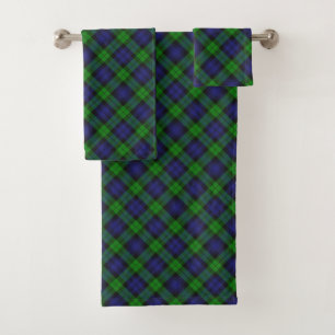 Campbell Clan Tartan Plaid Black Watch Bath Towel Set