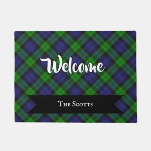 Campbell Clan Tartan Plaid Black Watch Doormat