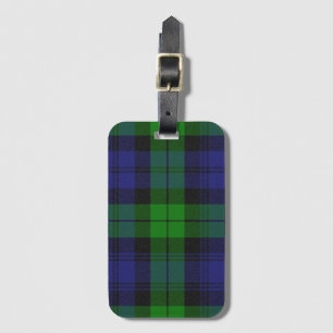 Campbell Clan Tartan Plaid Black Watch Luggage Tag