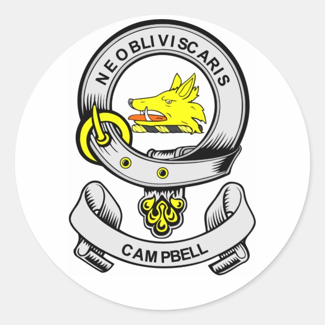 CAMPBELL Coat of Arms Classic Round Sticker (Front)