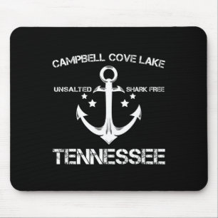 Campbell Cove Lake Tennessee Funny Fishing Camping Mouse Pad