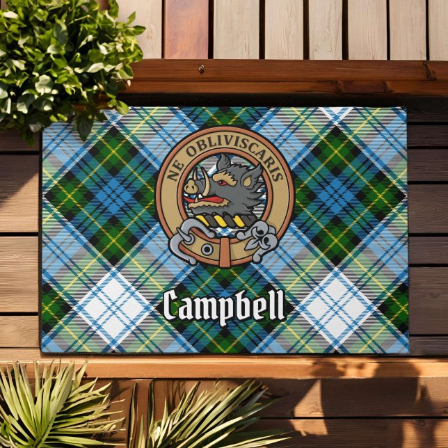Campbell Crest over Dress Tartan Doormat (Creator Uploaded)