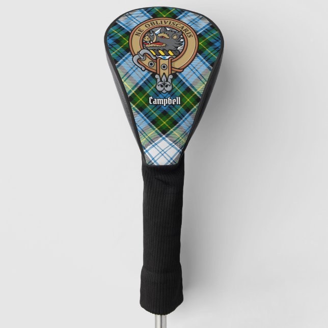 Campbell Crest over Dress Tartan Golf Head Cover (Front)